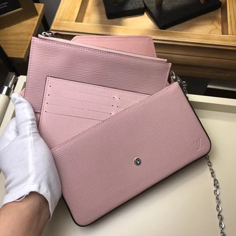 Louis Vuitton FELICIE POCHETTE Handbag Epi Leather M62467 Pink